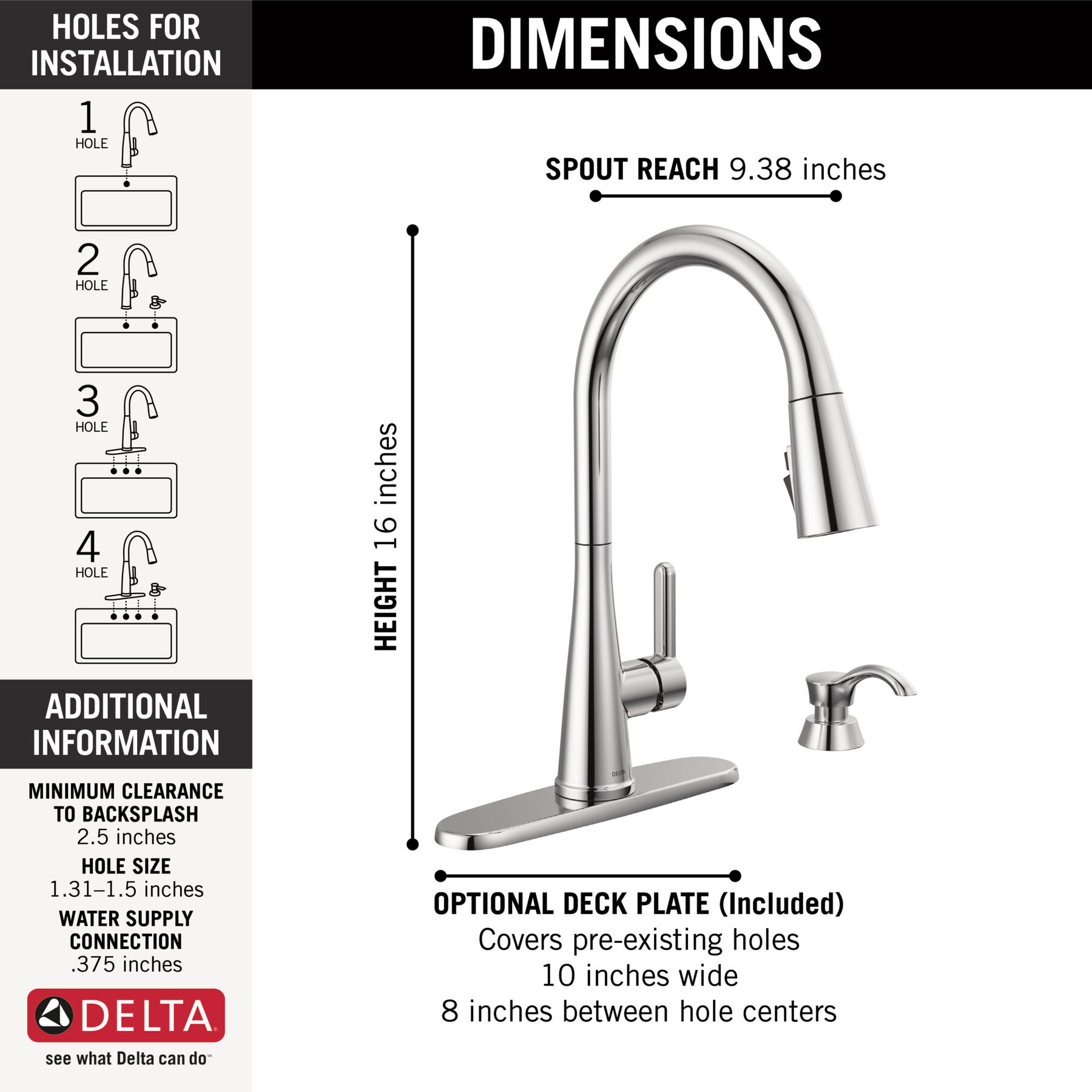 Pull-Down Kitchen Faucet w/Soap (Recertified)
