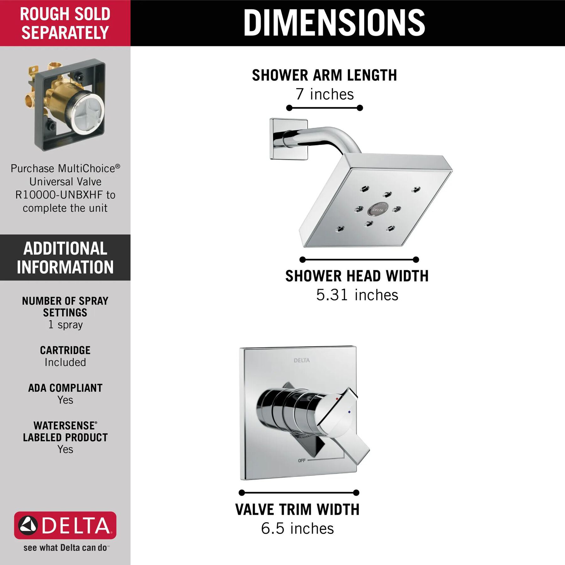 Monitor&reg; 17 Series H<sub>2</sub>Okinetic&reg; Shower Trim (Recertified)