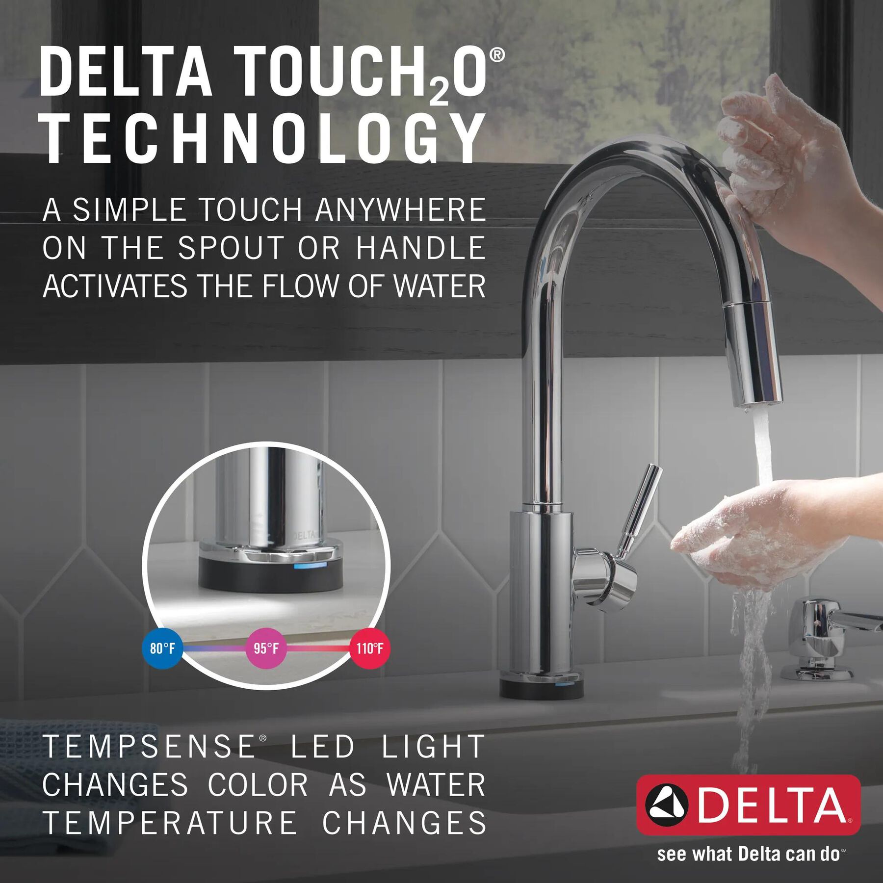 Single Handle Pull-Down Kitchen Faucet with Touch<sub>2</sub>O&reg; Technologyand Soap Dispenser