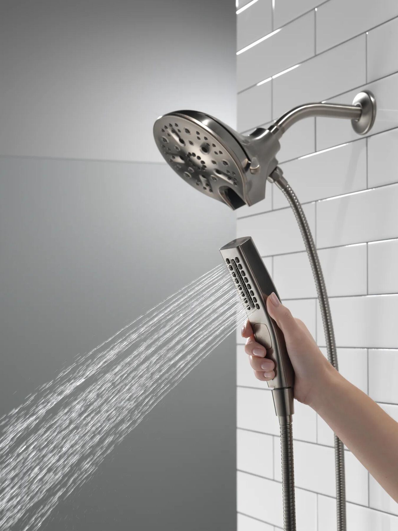 In2ition&reg; H<sub>2</sub>Okinetic&reg; 5-Setting Two-in-One Shower