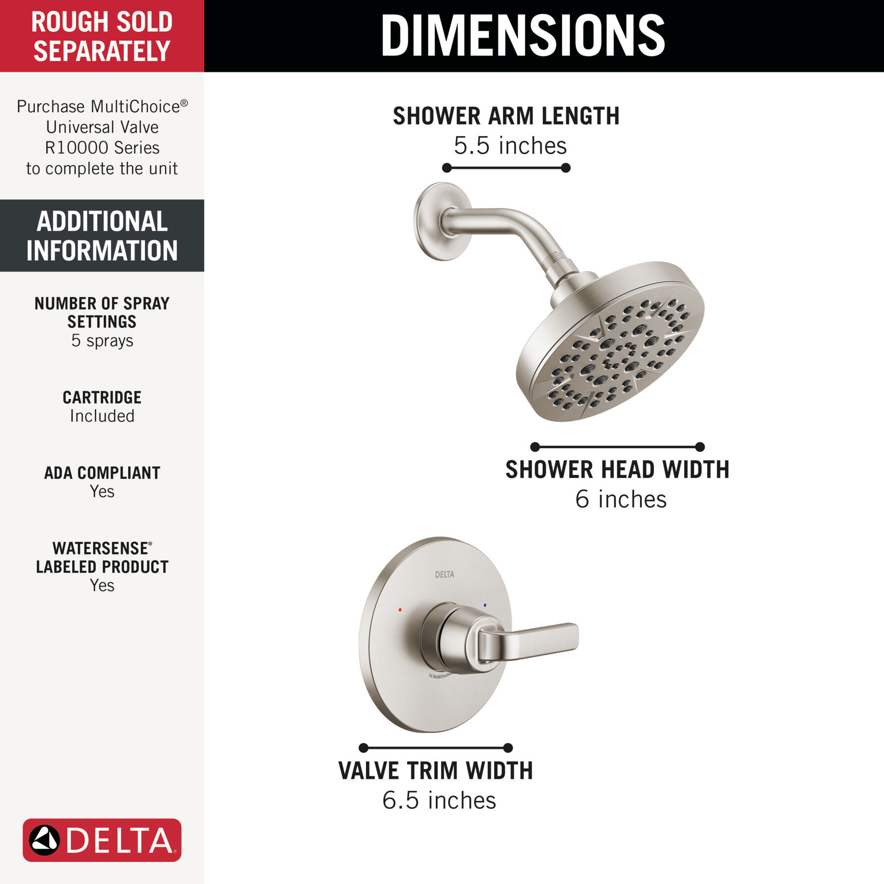 Monitor 14 Series Shower Trim