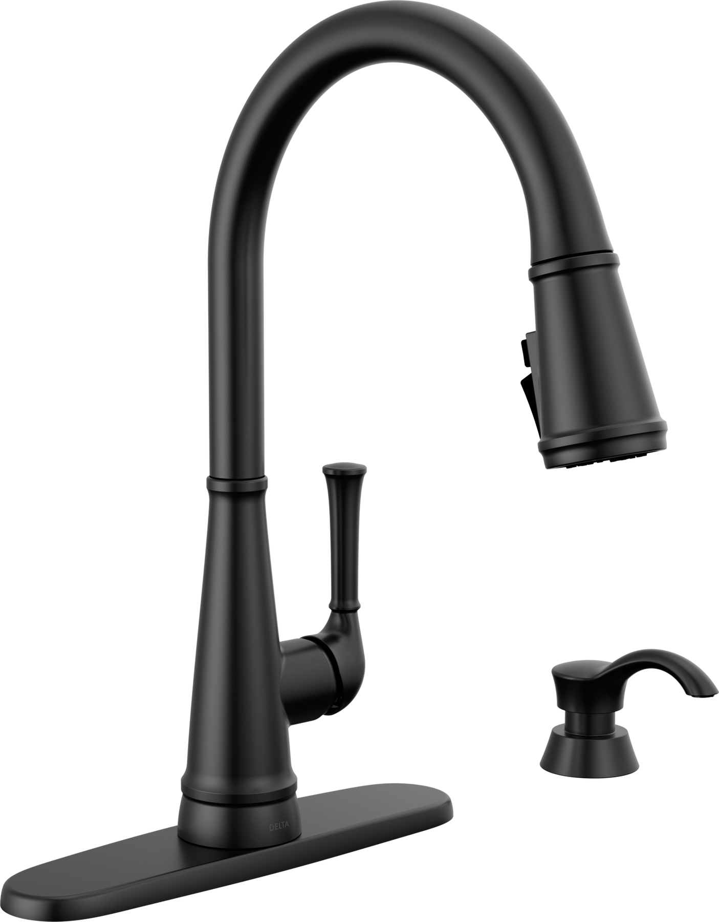 Single Handle Kitchen Pull-Down Faucet w/ Soap Dispenser