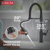 Single Handle Pull-Down Kitchen Faucet With Spring Spout