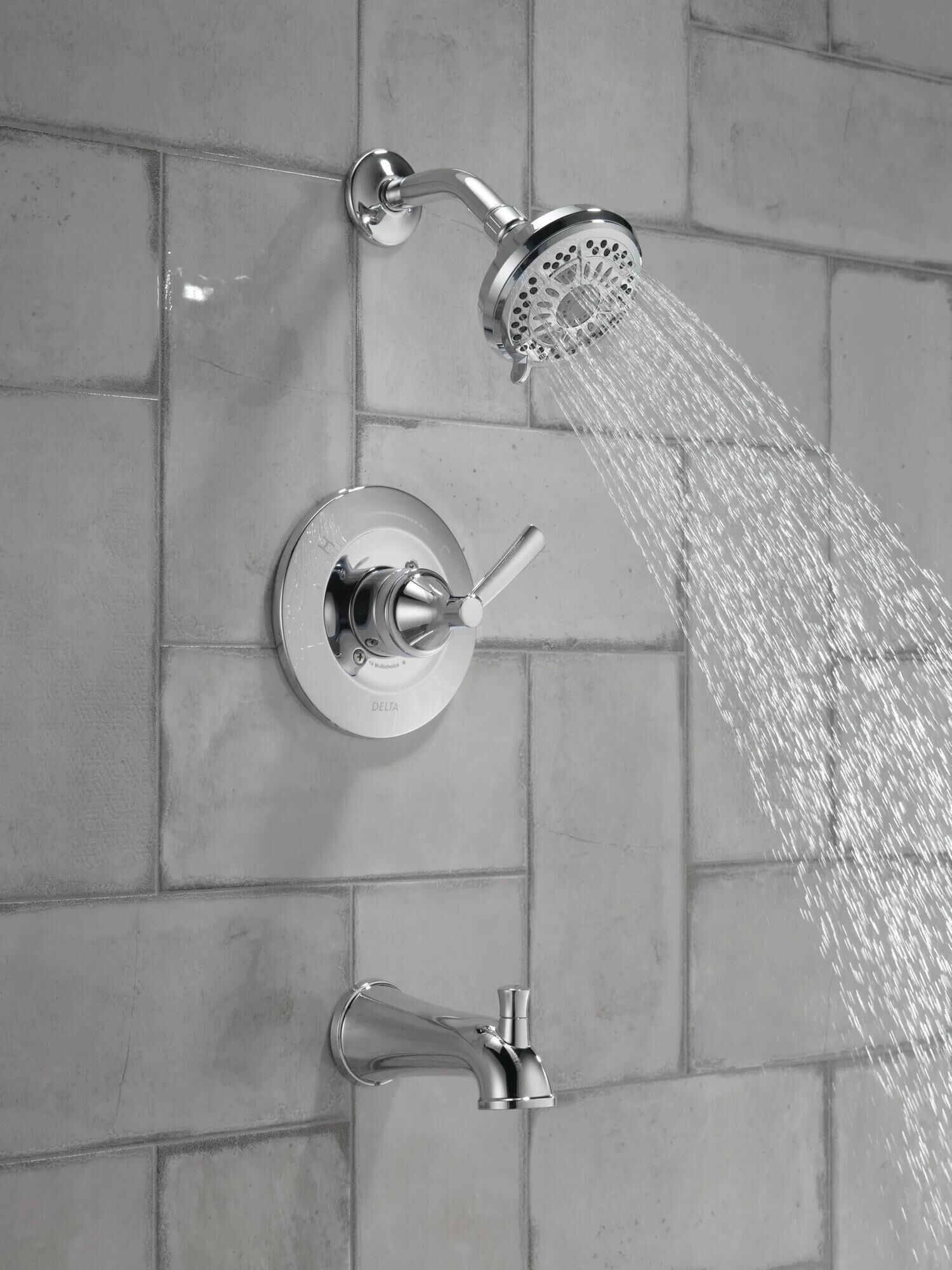 14 Series Tub & Shower Trim with Rough in Chrome 144862 | Delta Faucet