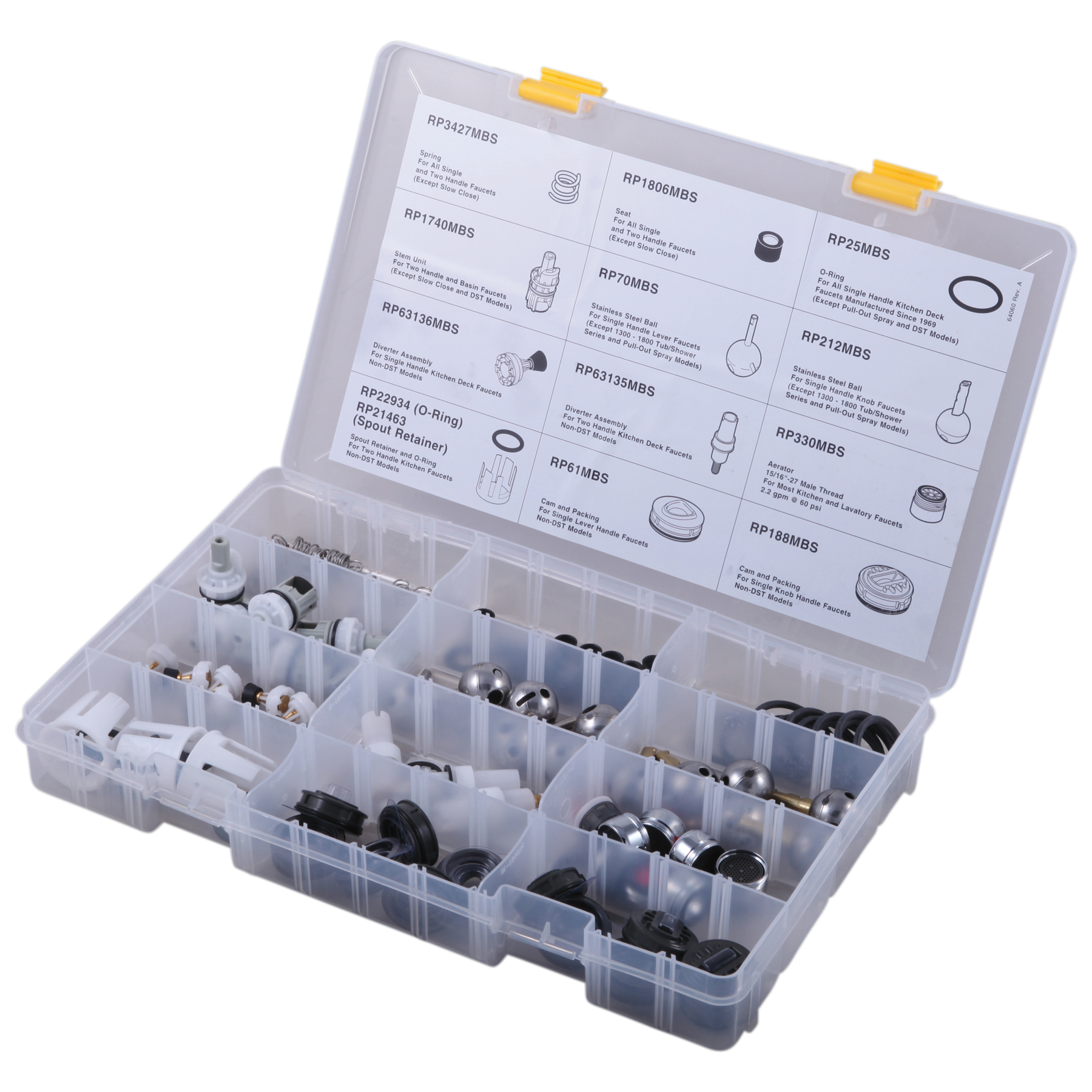Plumber's Box of Assorted Maintenance Parts