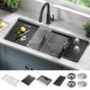 33&rdquo; Workstation Kitchen Sink Undermount&nbsp;16 Gauge&nbsp;Stainless Steel 50/50 Double Bowl with&nbsp;WorkFlow&trade; Ledge and&nbsp;Accessories