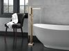Single Handle Floor Mount Tub Filler Trim with Hand Shower