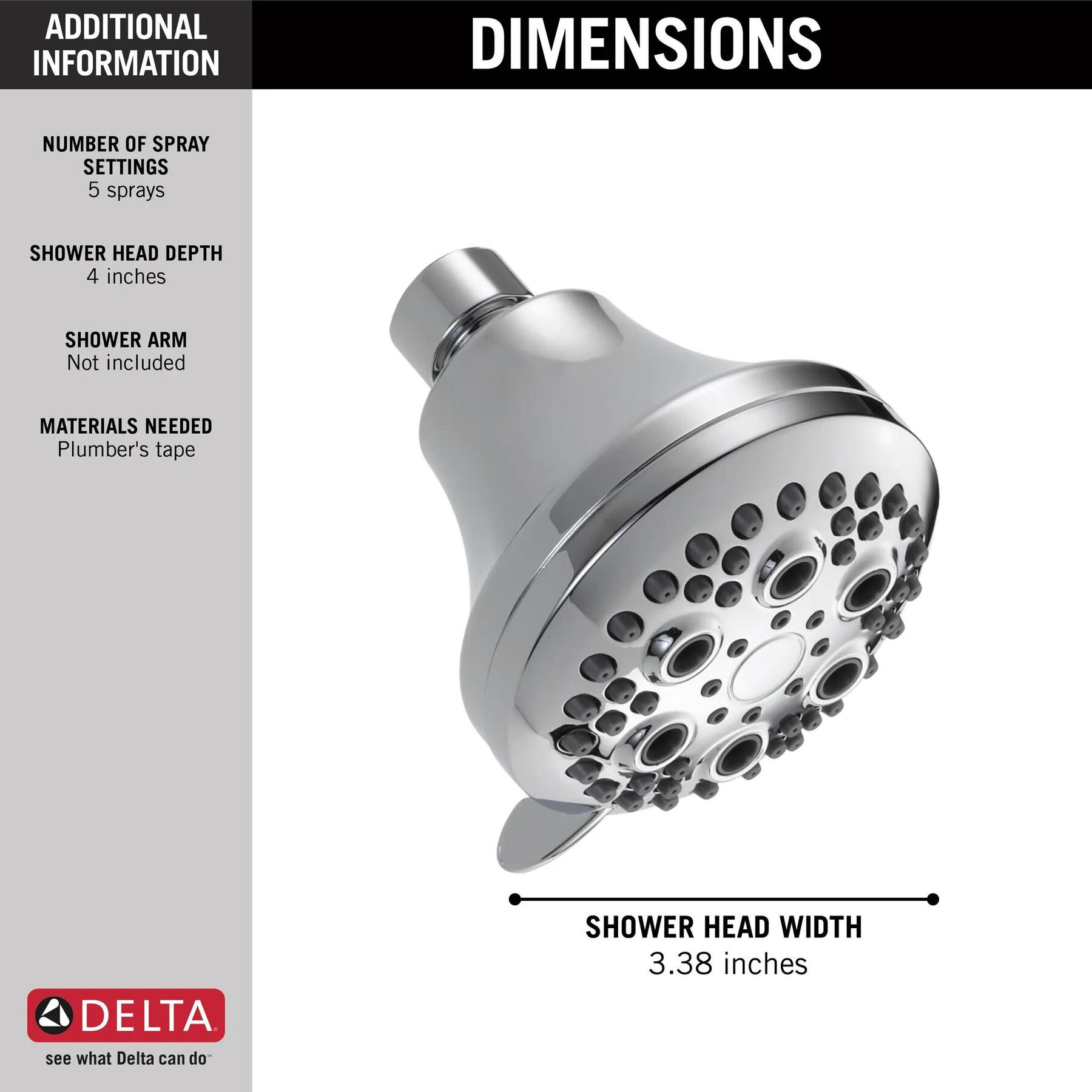 5-Setting Shower Head