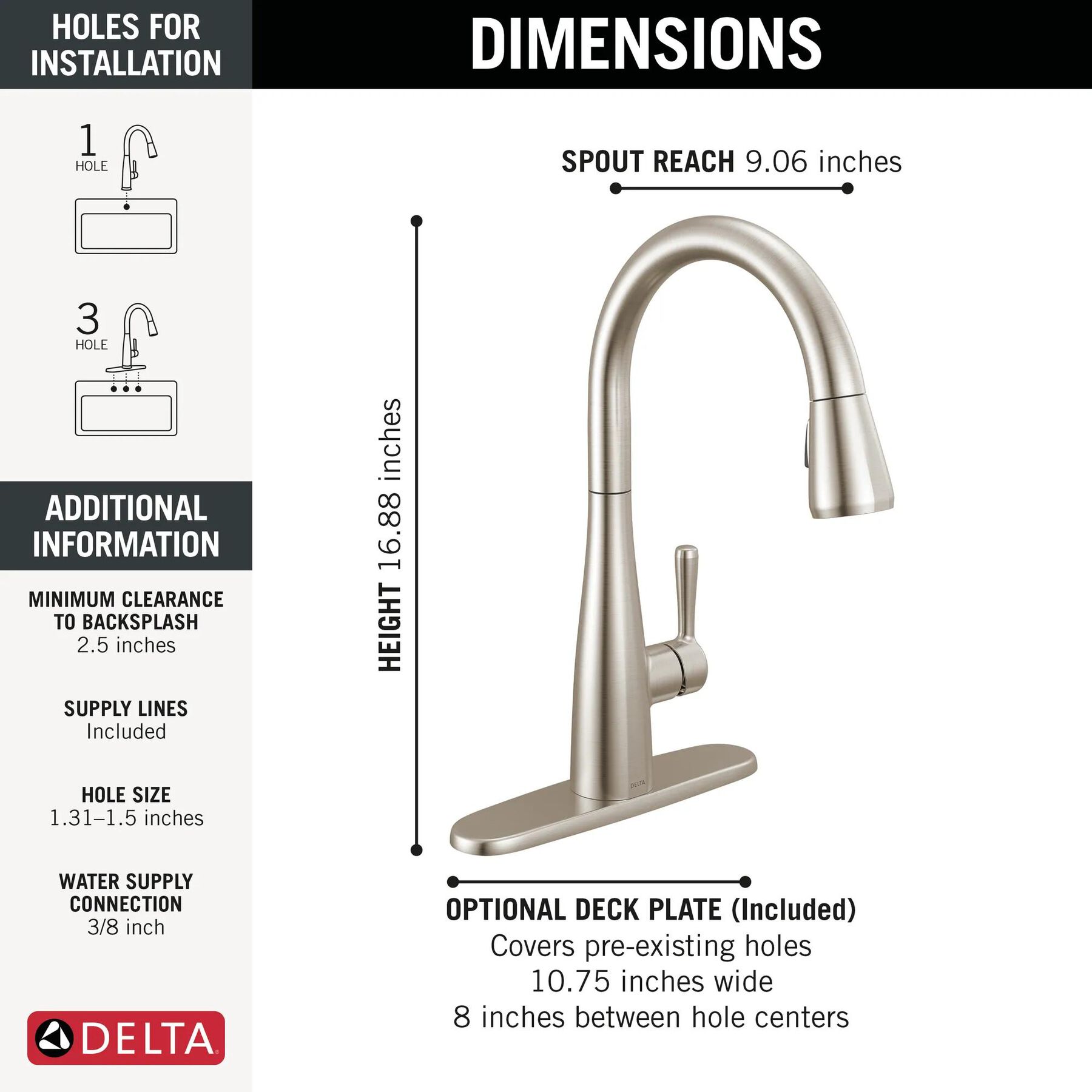 Single Handle Pull-Down Kitchen Faucet (Recertified)