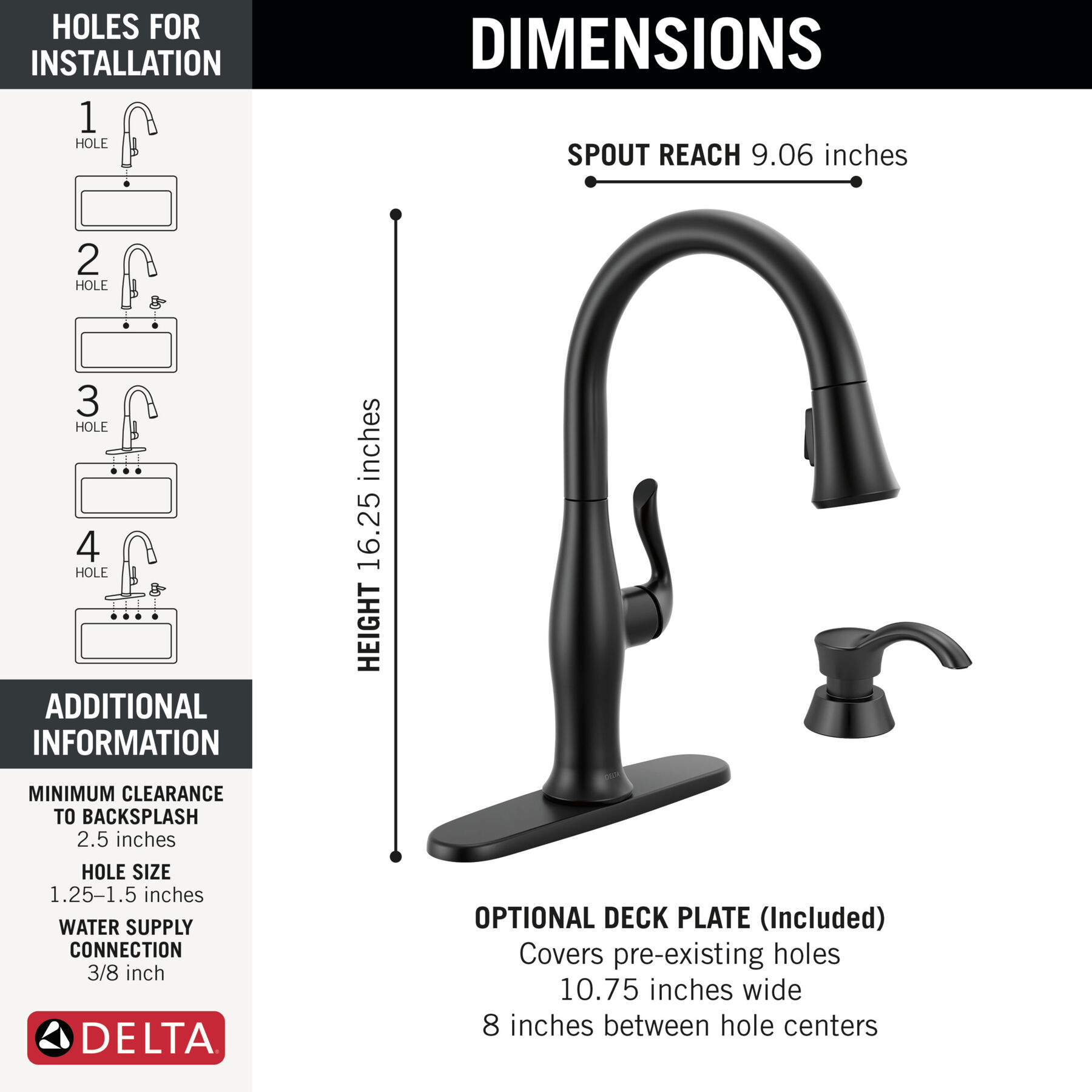 Pull-Down Kitchen 1 Handle with Soap Dispenser Bundle