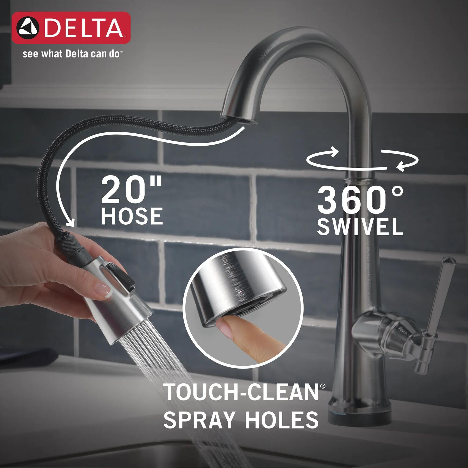 Single Handle Pull-Down Bar/Prep Faucet with Touch<sub>2</sub>O&reg; Technology