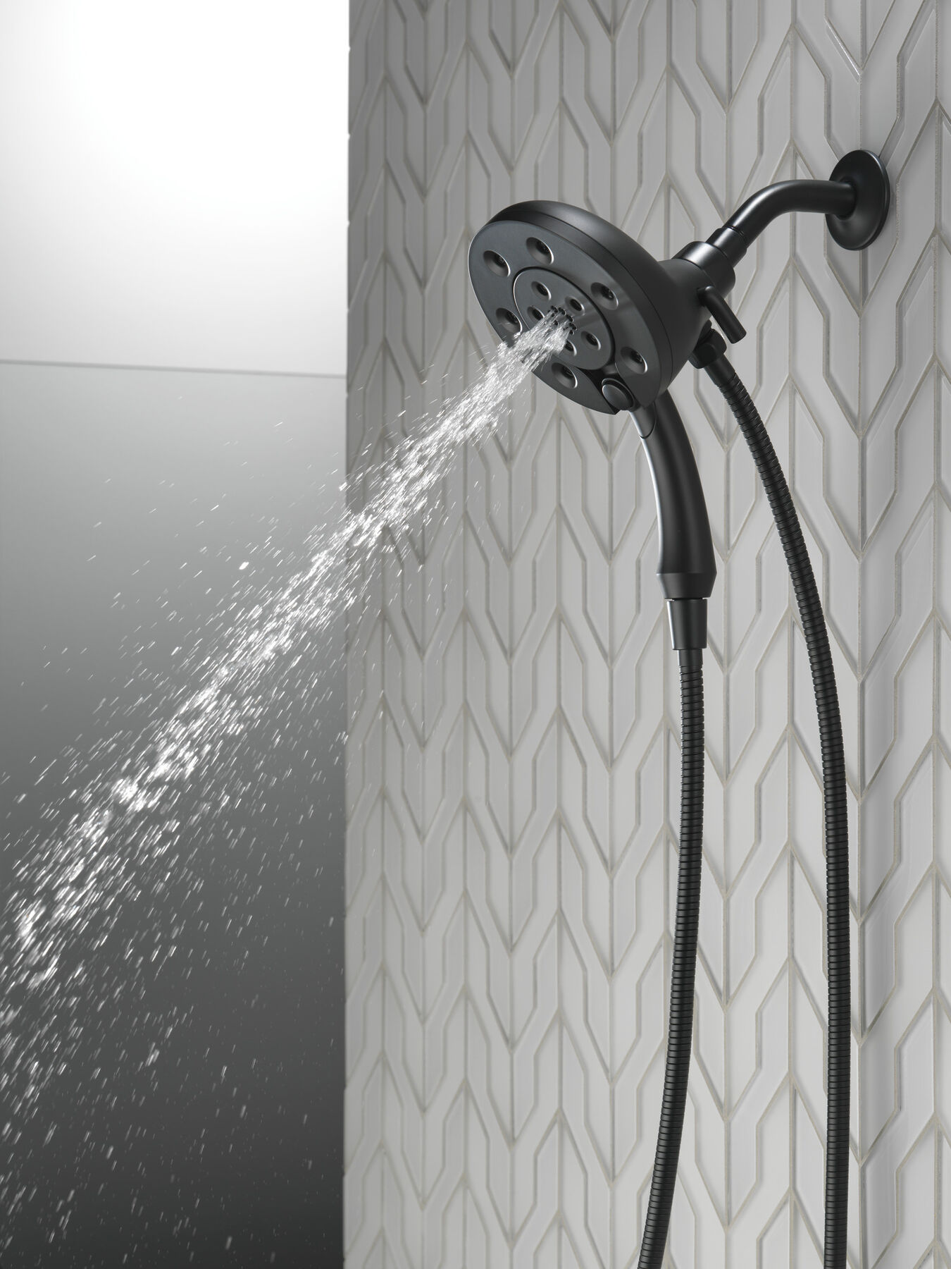 H<sub>2</sub>Okinetic&reg; In2ition&reg; 4-Setting Two-in-One Shower
