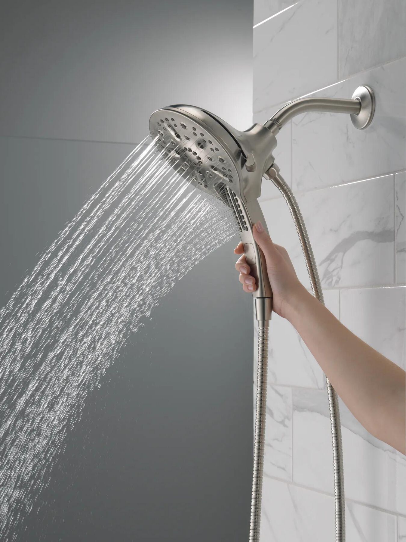 In2ition&reg; H<sub>2</sub>Okinetic&reg; 5-Setting Two-in-One Shower
