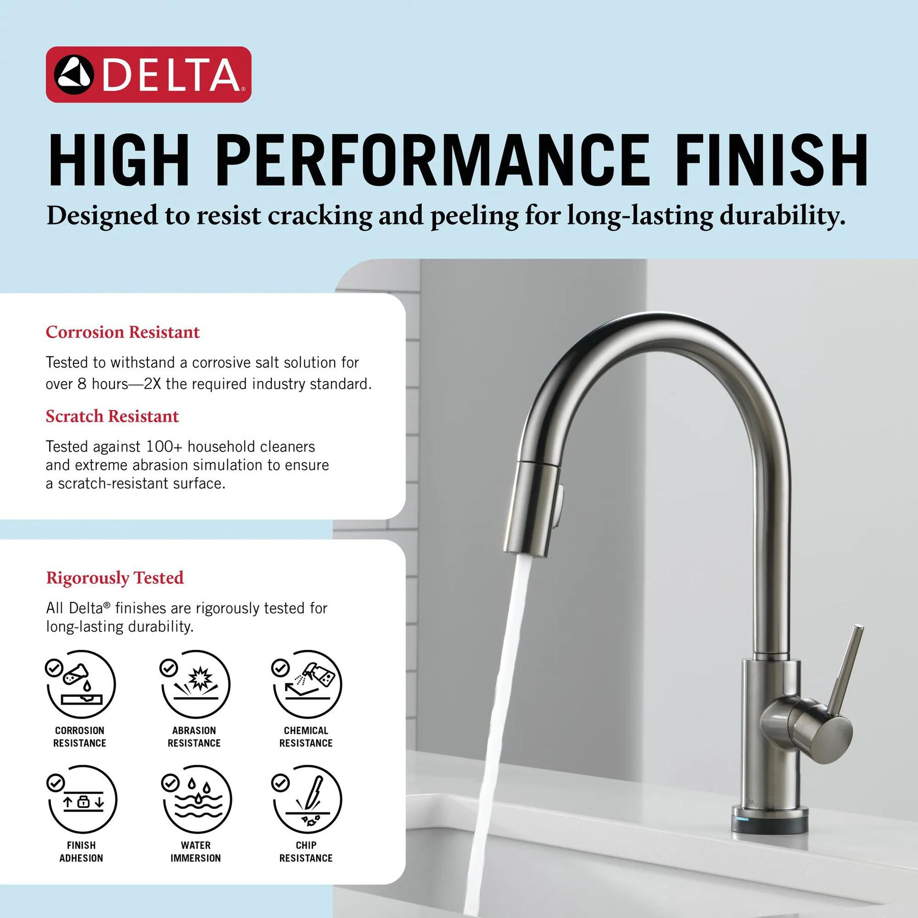 Touch<sub>2</sub>O&reg; Technology Kitchen Faucet with Touchless Technology