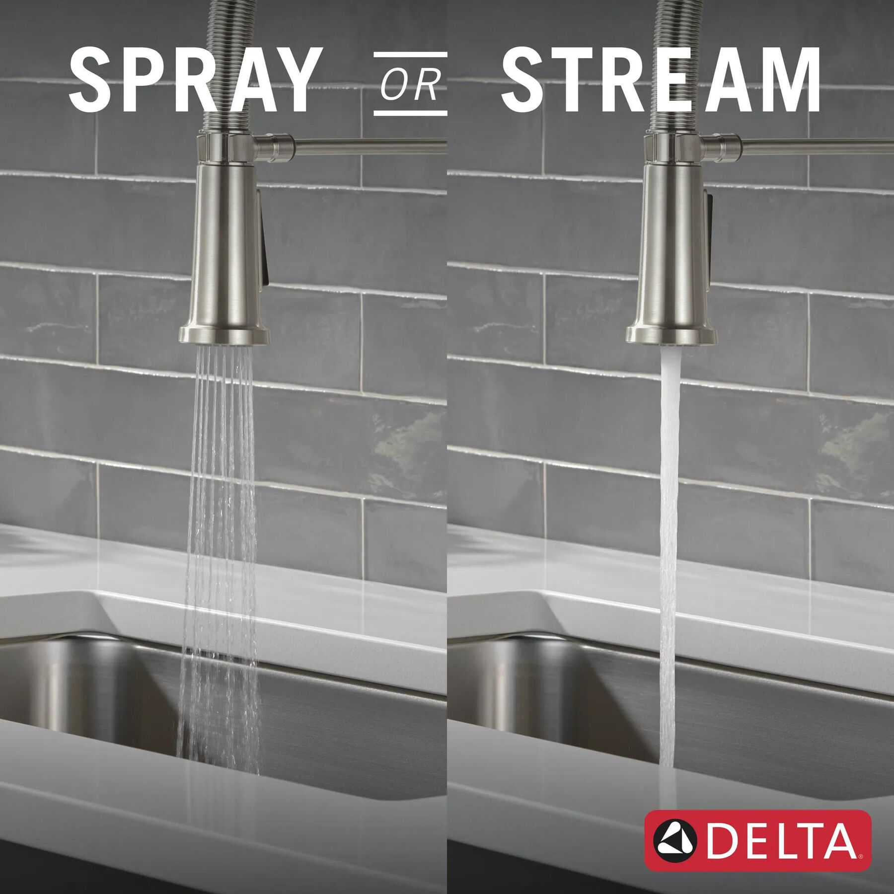 Single Handle Pull-Down Kitchen Faucet With Spring Spout