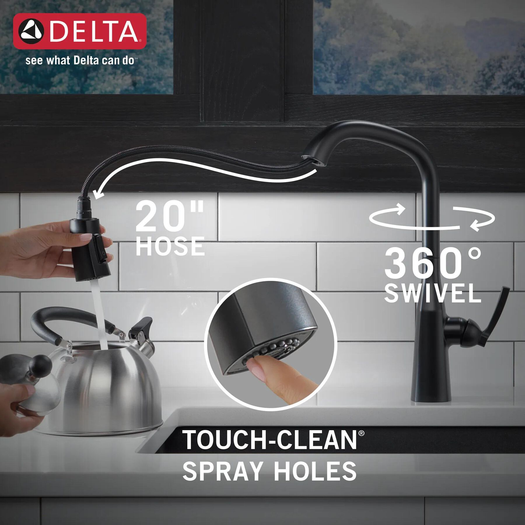 Single Handle Pull-Down Kitchen Faucet