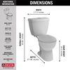 Foundations Dual Flush Round Front Toilet