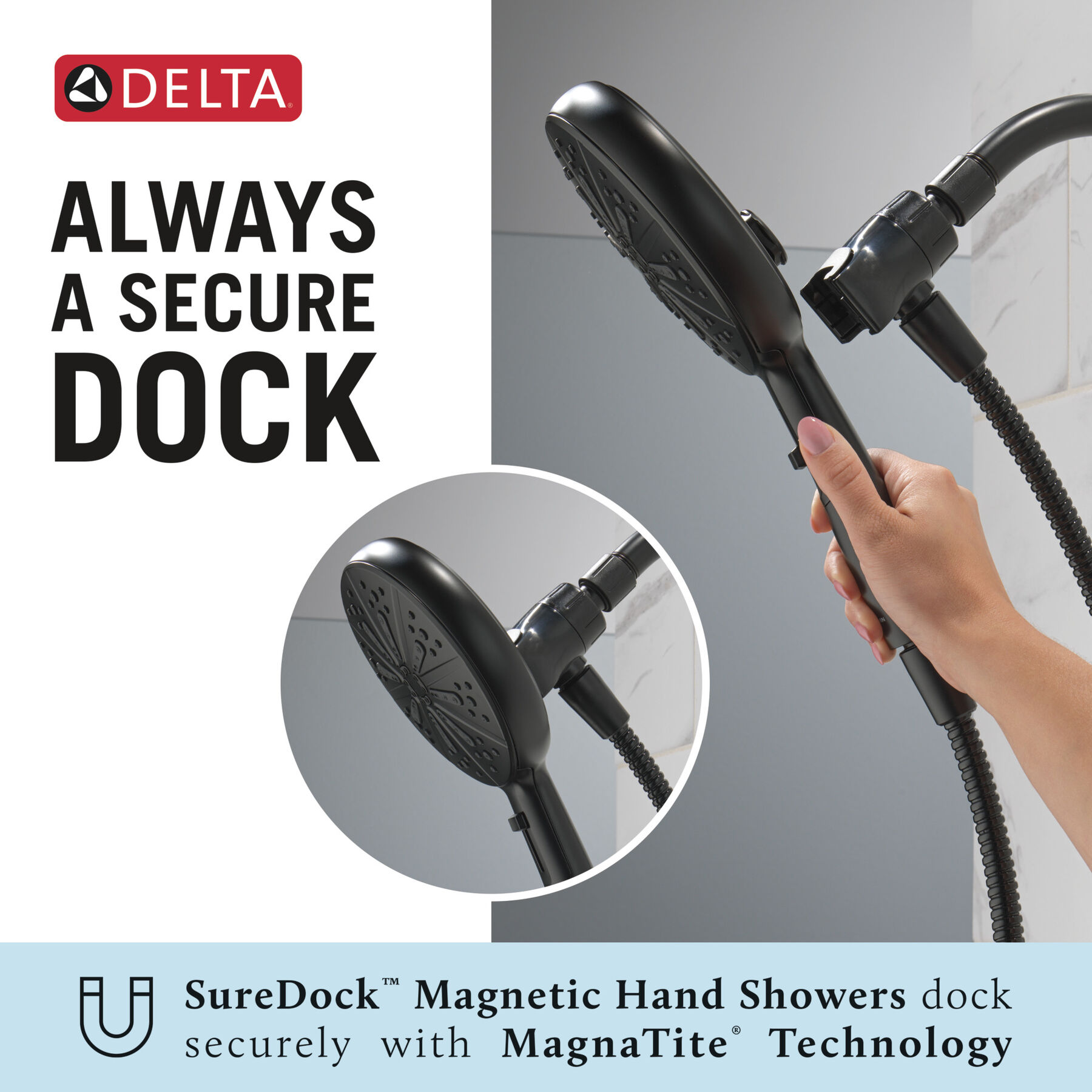 Standard Shower Filter with 6-Setting Showerhead and Mount Bundle