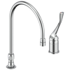 Single Control Mixing Faucet with Gooseneck Spout - Less Pop-Up