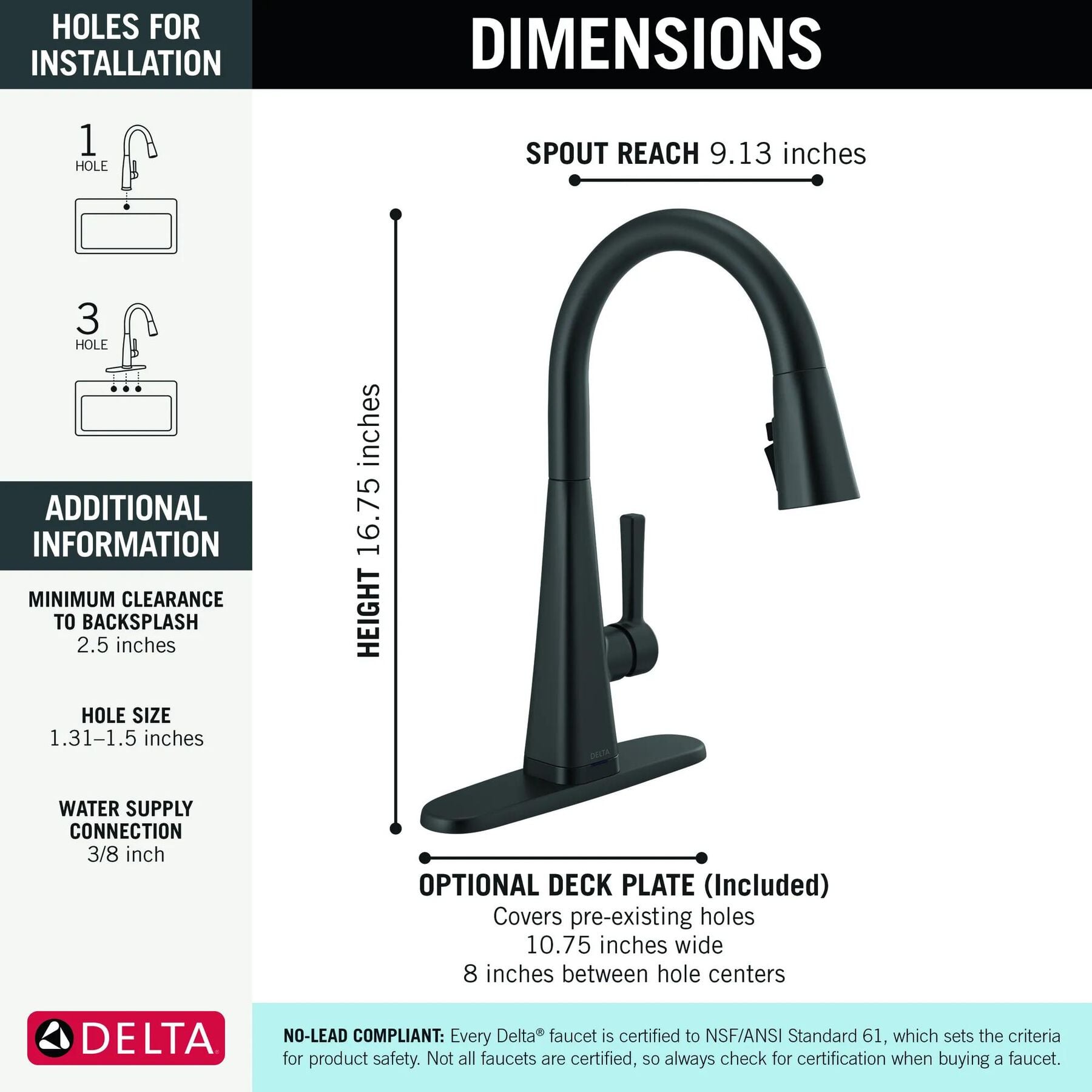 Single-Handle Pull-Down Kitchen Faucet with Touch<sub>2</sub>O&reg; Technology (Recertified)