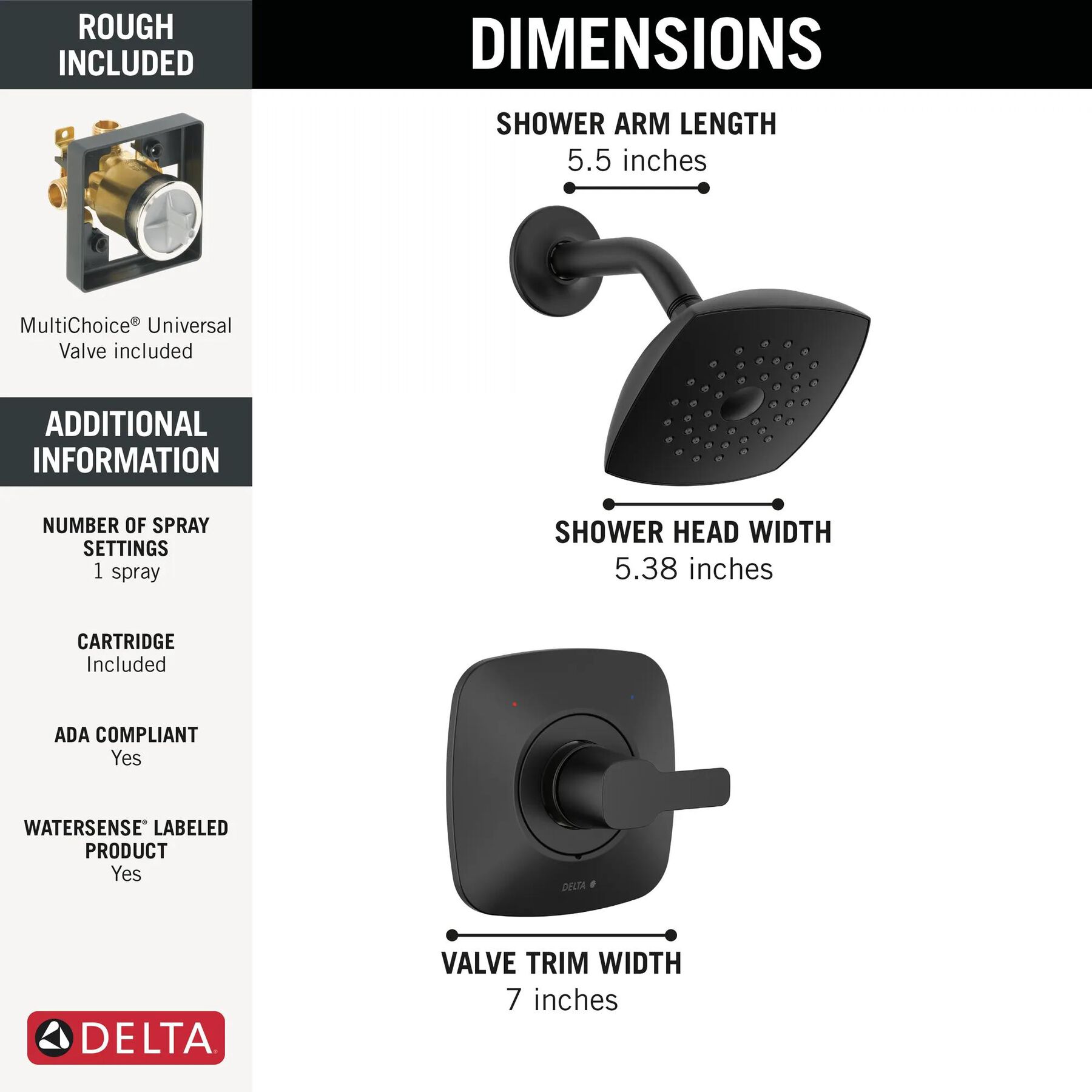 Shower Trim with Rough Bundle - 14 Series