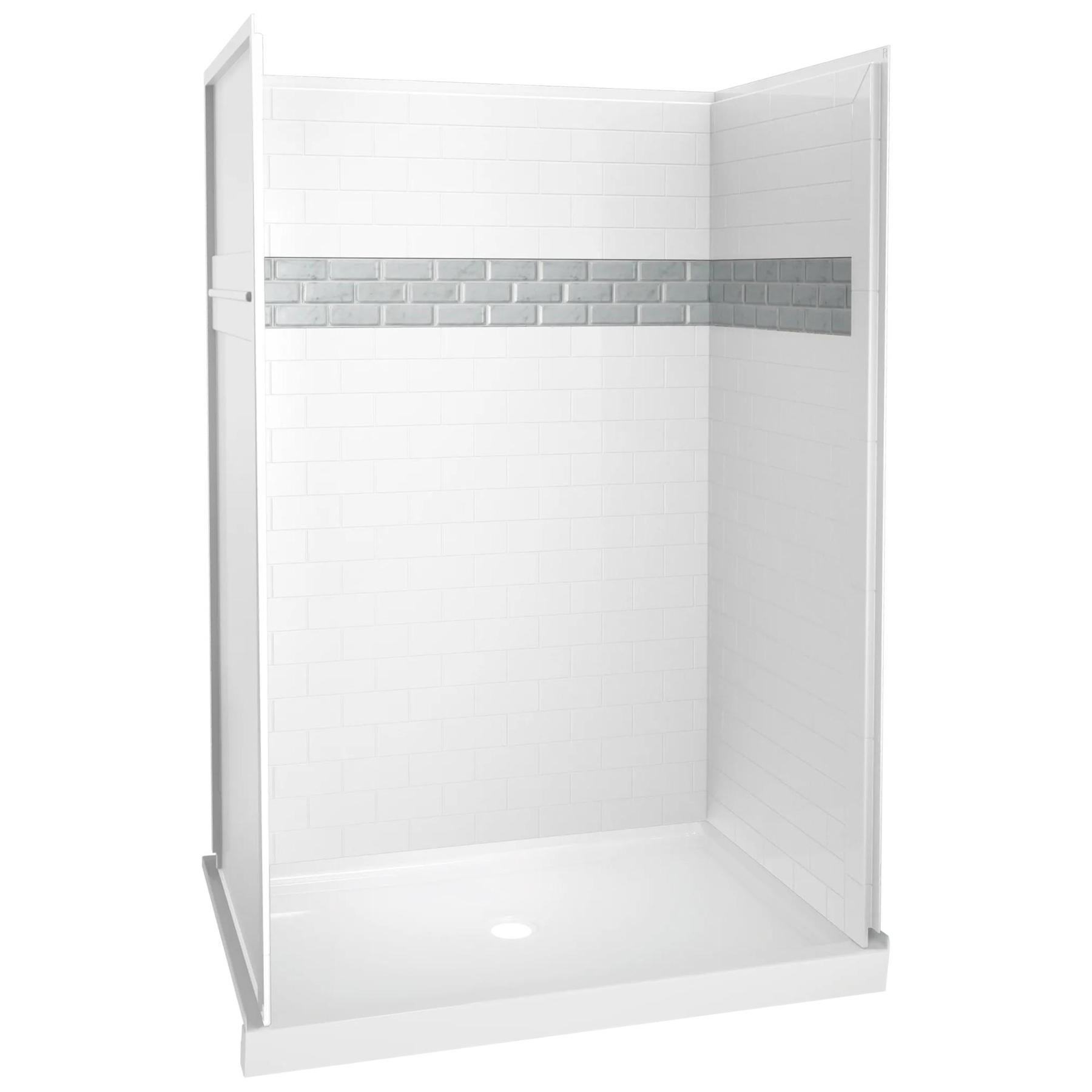 48'' x 74" x 34'' Shower Wall Set