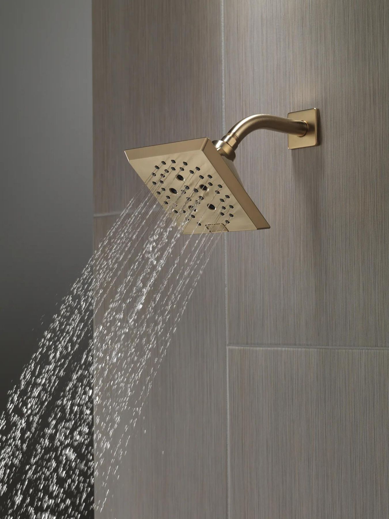 H<sub>2</sub>Okinetic&reg; 5-Setting Angular Modern Raincan Shower Head