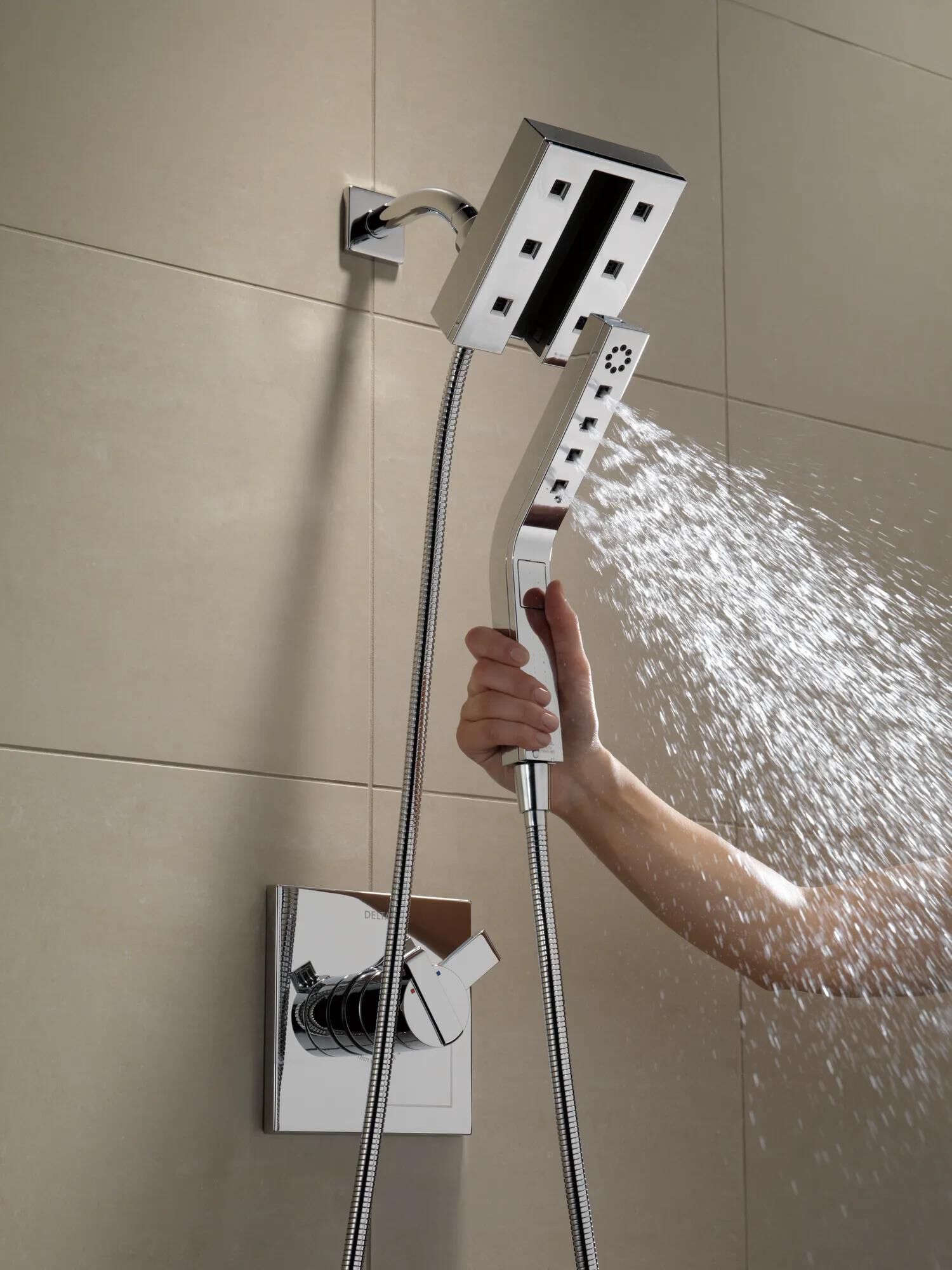 H2Okinetic® In2ition® 4-Setting Two-in-One Shower in Chrome 58473