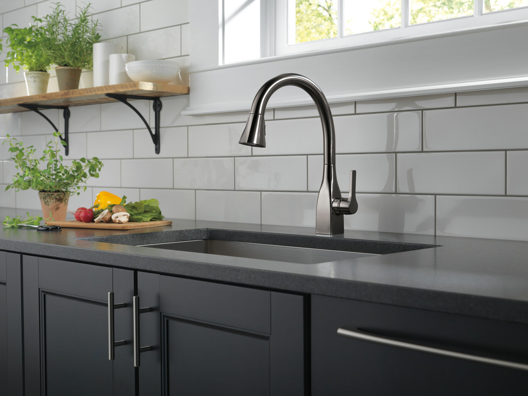 Single Handle Pull-Down Kitchen Faucet with ShieldSpray&reg; Technology