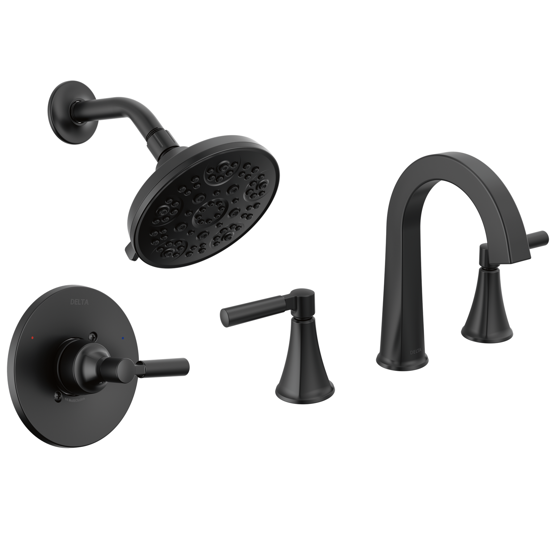 Widespread Lavatory Faucet with 14 Series Shower Trim and Rough Bundle
