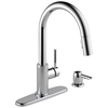 Single Handle Pull-Down Kitchen Faucet with Soap Dispenser (Recertified)