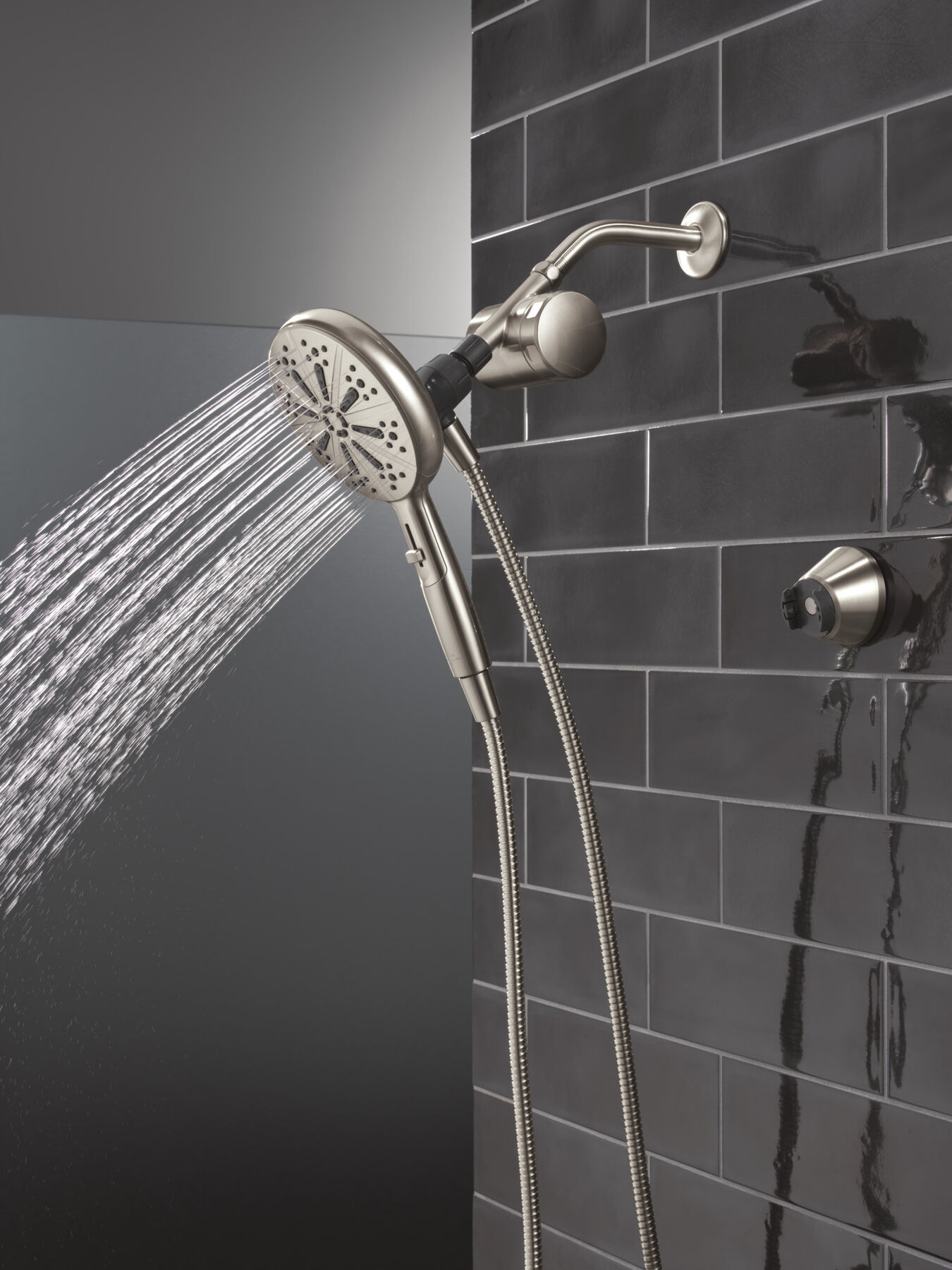 Standard Shower Filter with 6-Setting Showerhead and Mount Bundle