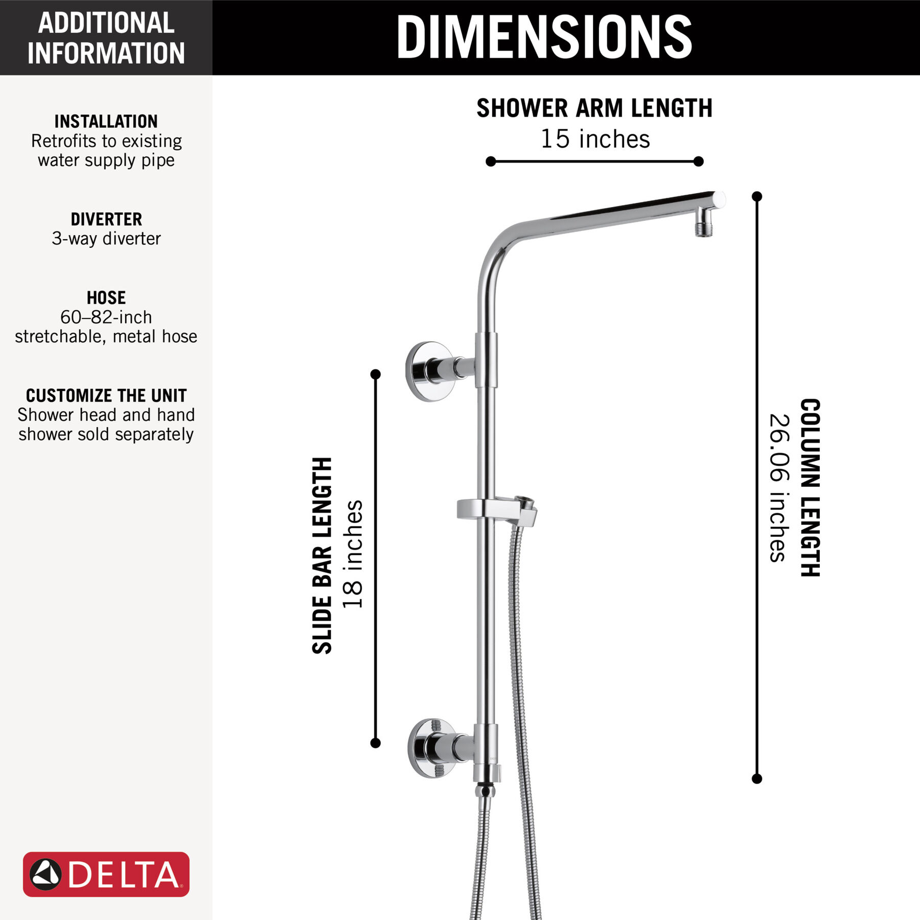 Emerge&reg; 18" Round Shower Column