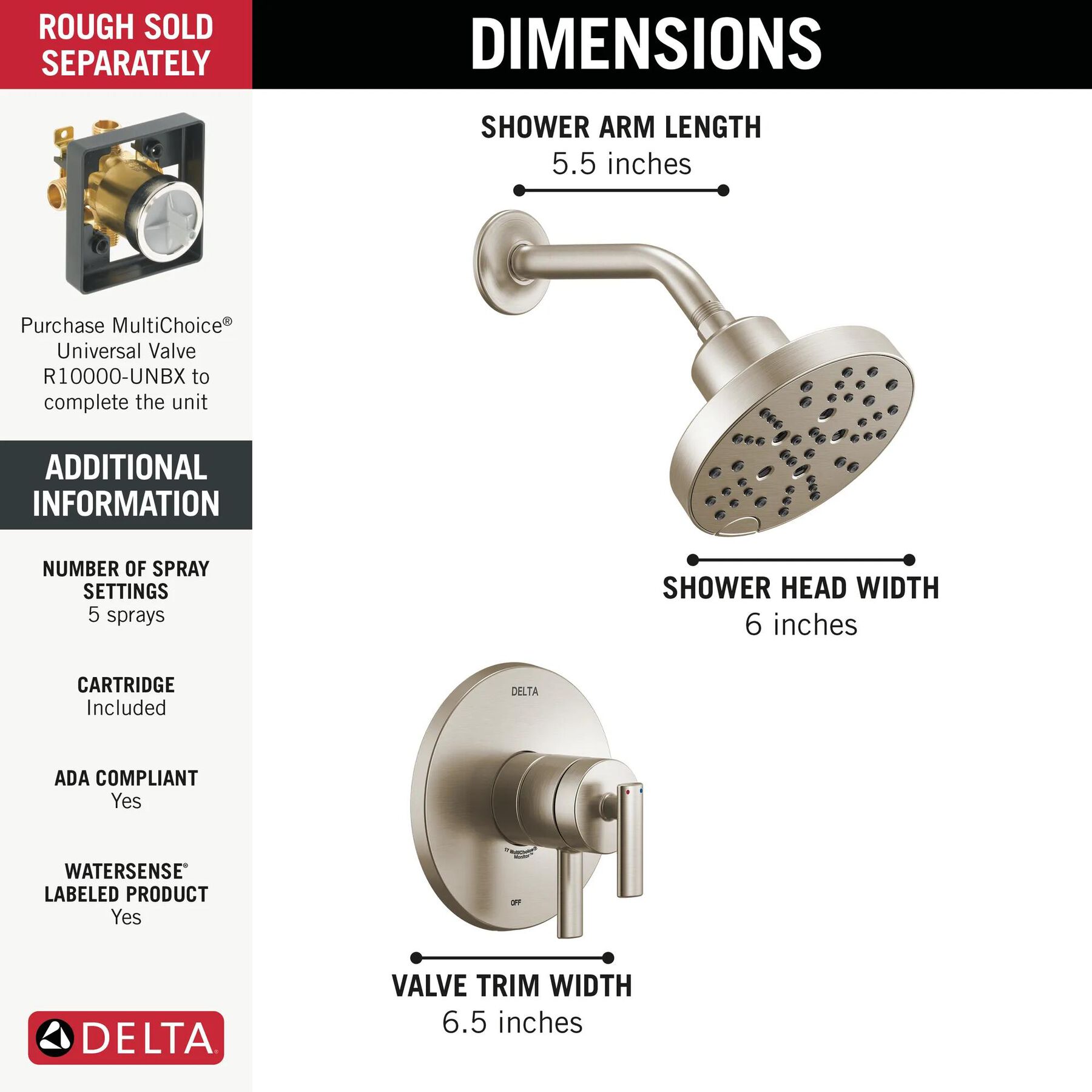 Monitor&nbsp;17 Series Shower Trim