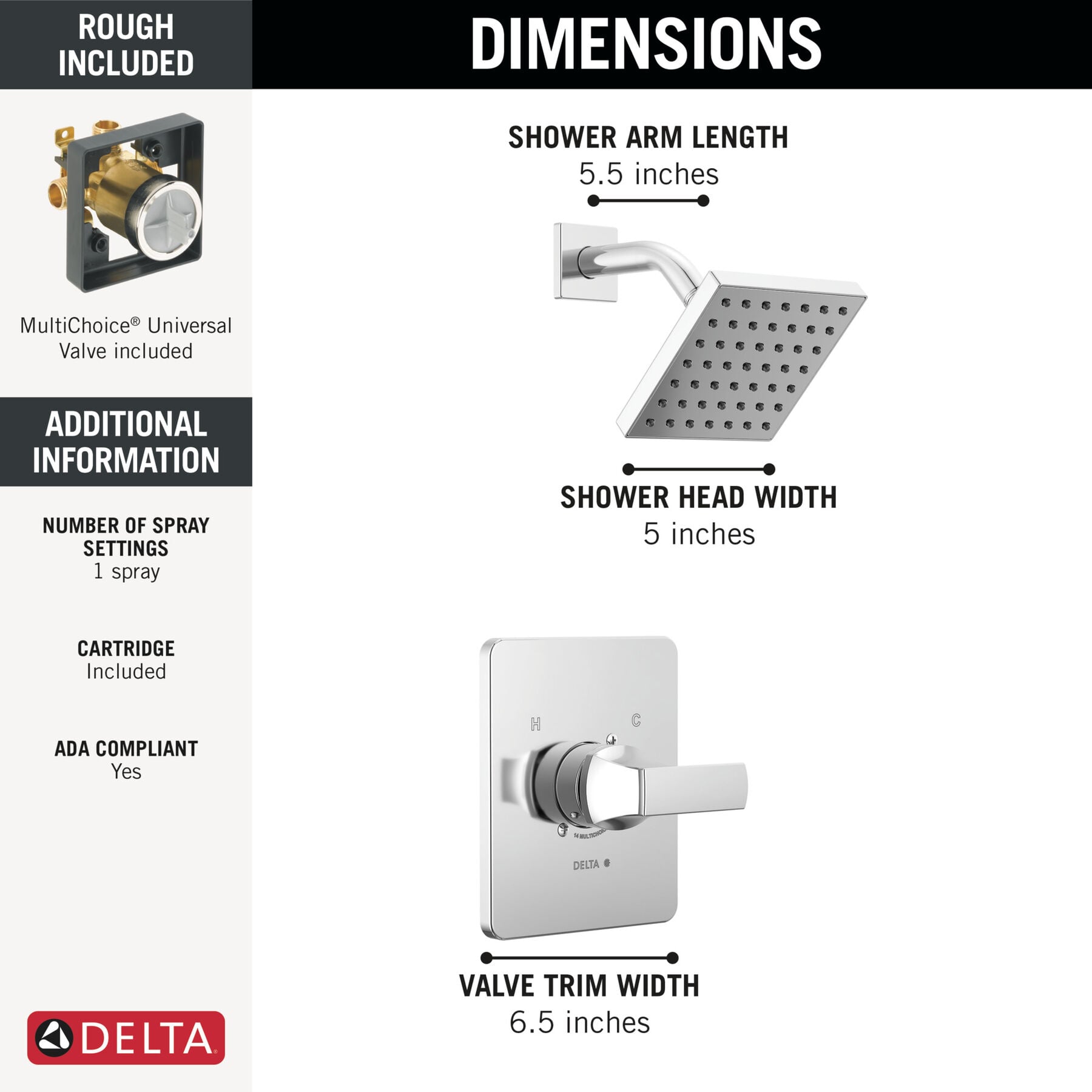 Shower Trim with High-Flow Rough Bundle - 14S