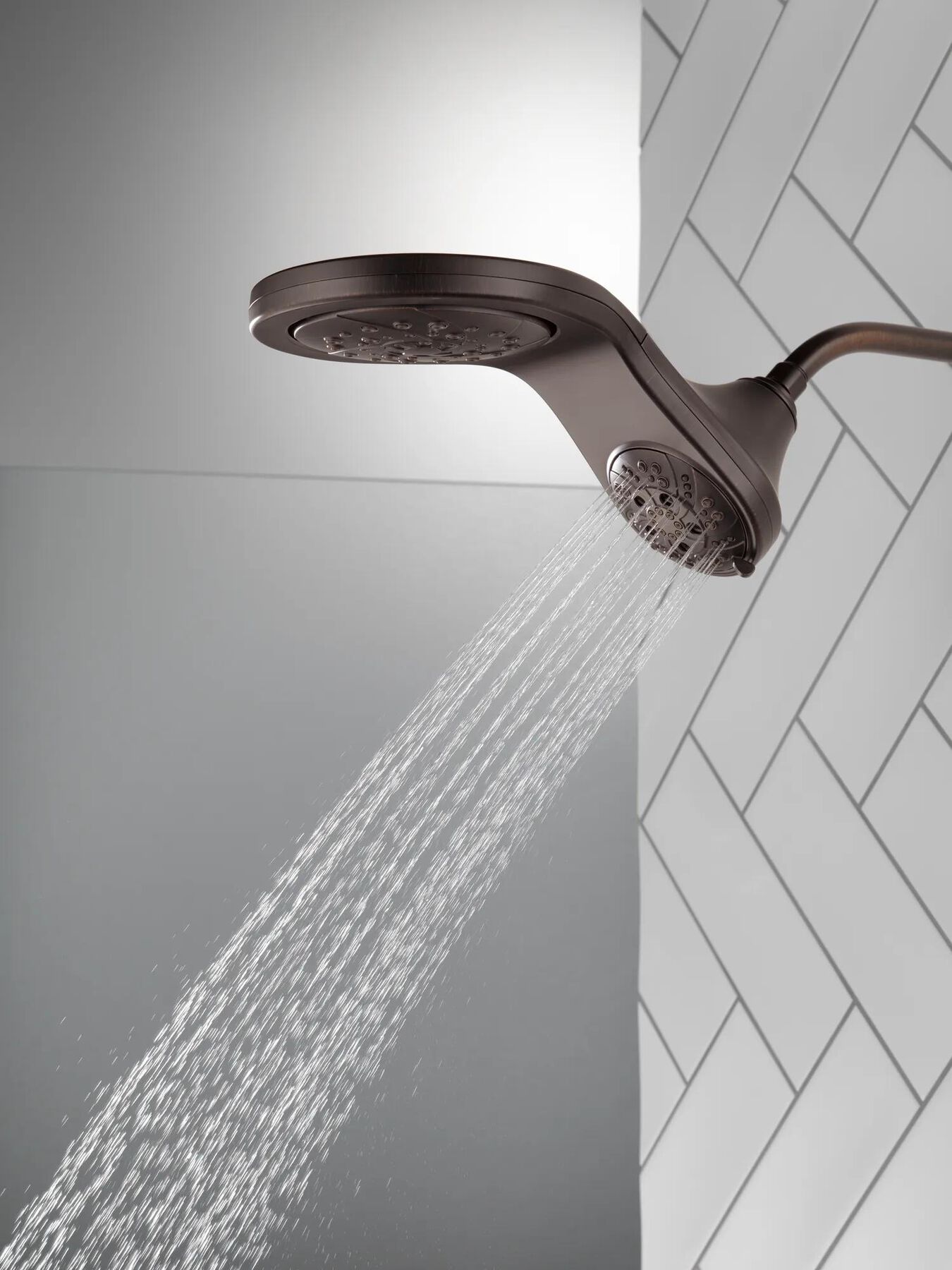 HydroRain&reg; H<sub>2</sub>Okinetic&reg; In2ition&reg; 5-Setting Two-in-One Shower