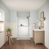 48x34 Alcove Shower Base with Tile Wall Bundle - Center Drain