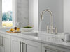 Two Handle Pull-Down Bridge Kitchen Faucet