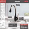 Single Handle Pull-Down Kitchen Faucet with Soap Dispenser