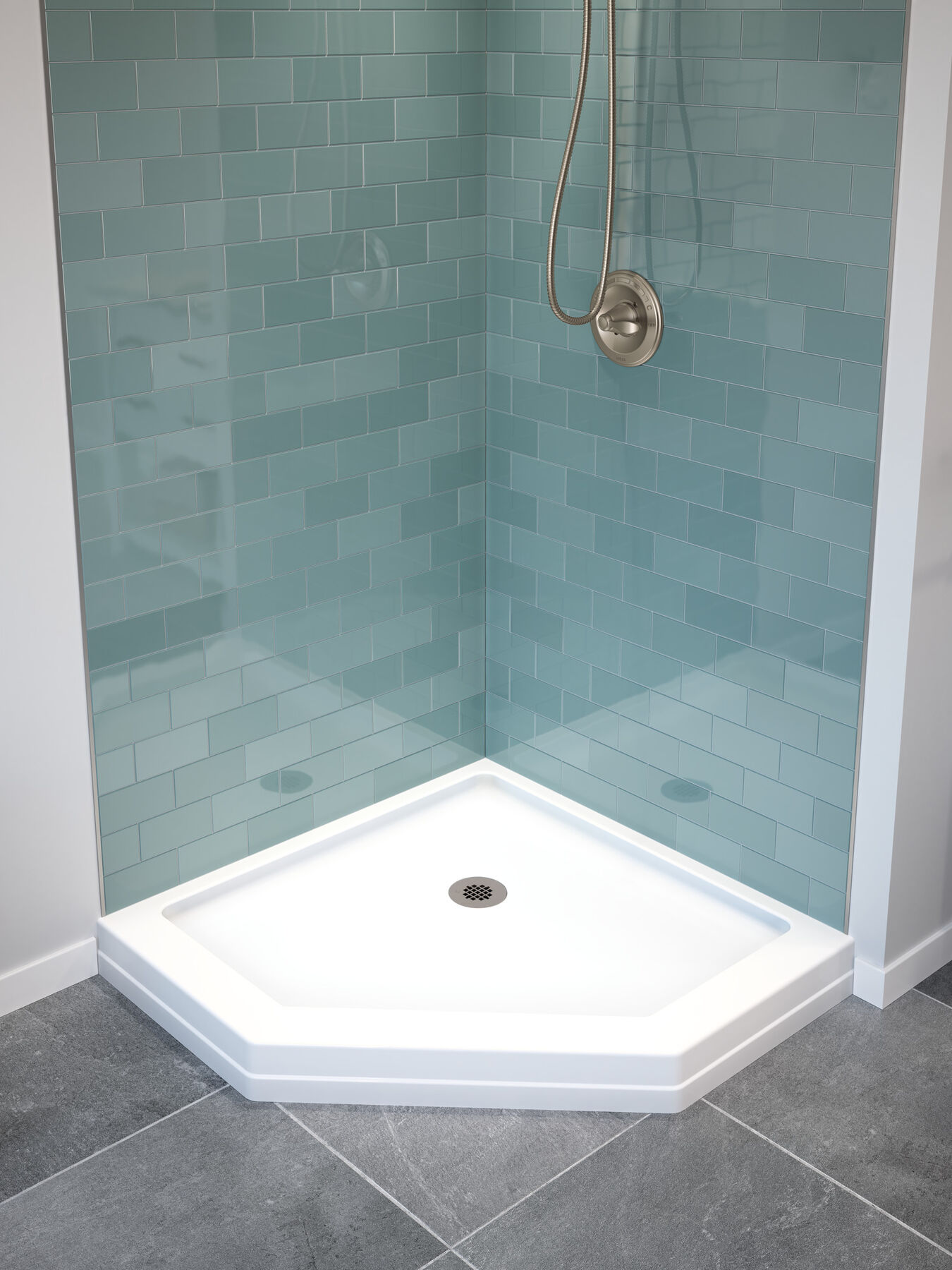 38" Neo Angle Shower Base