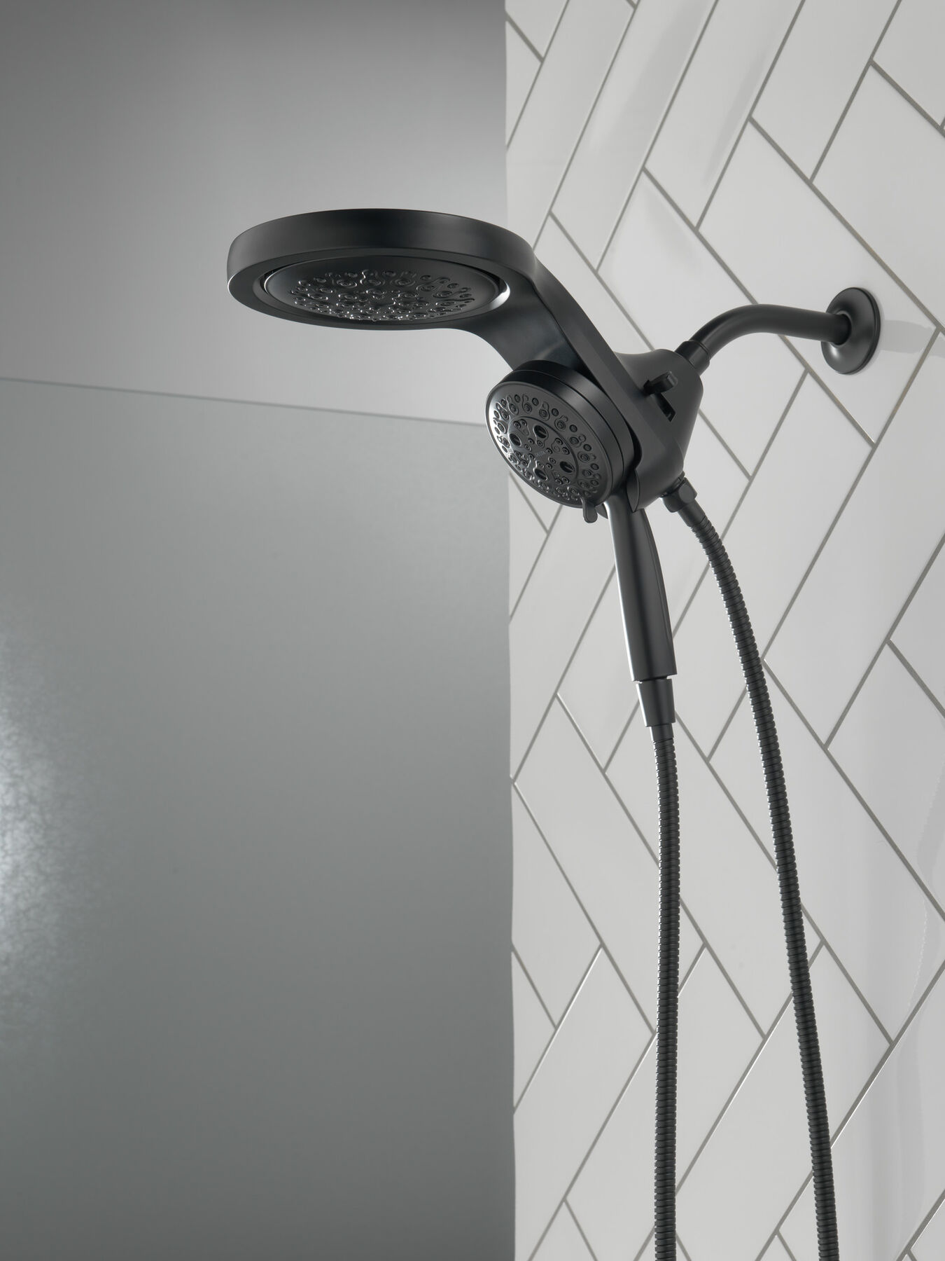 HydroRain&reg; H<sub>2</sub>Okinetic&reg; 5-Setting Two-in-One Shower Head