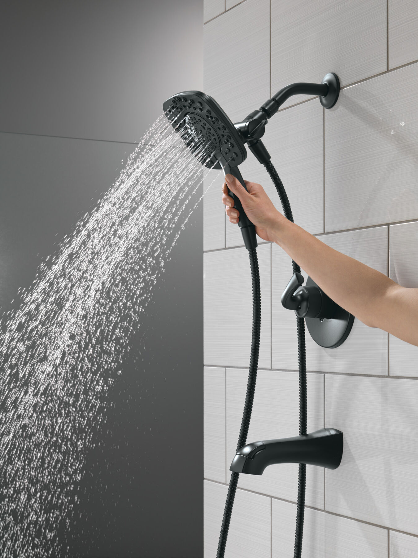 Centerset Lavatory Faucet with 14 Series Tub Shower Trim Bundle
