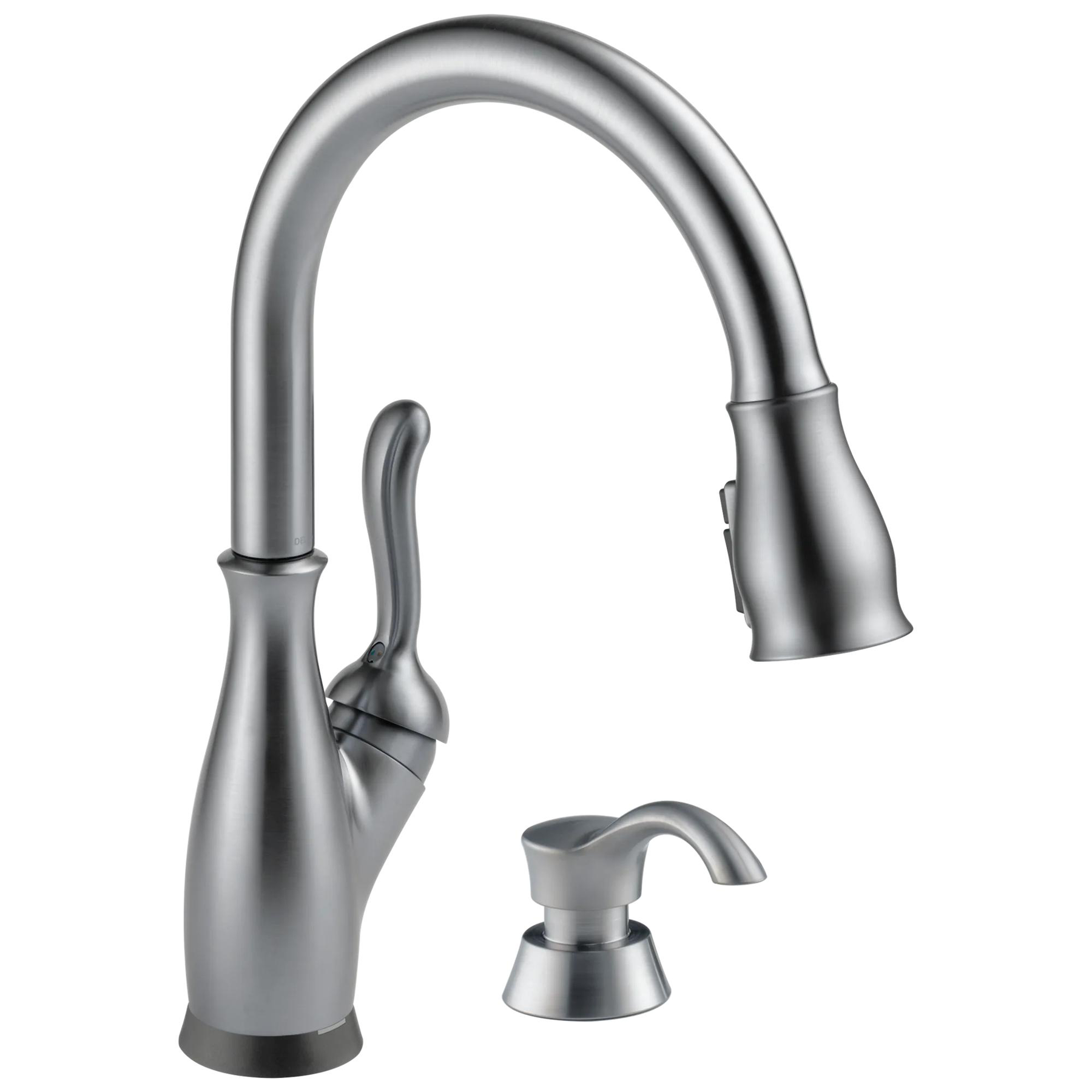 Touch2O with Touchless and VoiceIQ&reg; Technology Single Handle Pull-Down Kitchen Faucet with Soap Dispenser