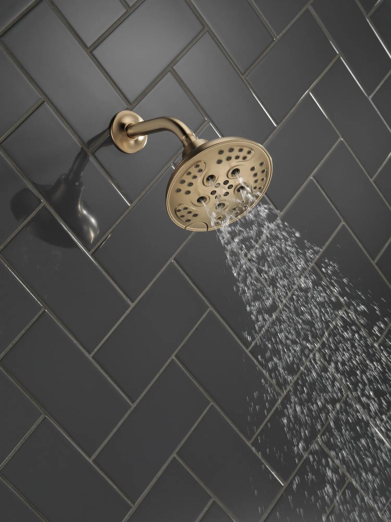 H<sub>2</sub>Okinetic&reg; 5-Setting Transitional Raincan Shower Head