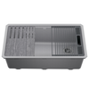 32&rdquo; Granite Composite Workstation Kitchen Sink Undermount Single Bowl with WorkFlow&trade; Ledge and Accessories in Dark Grey