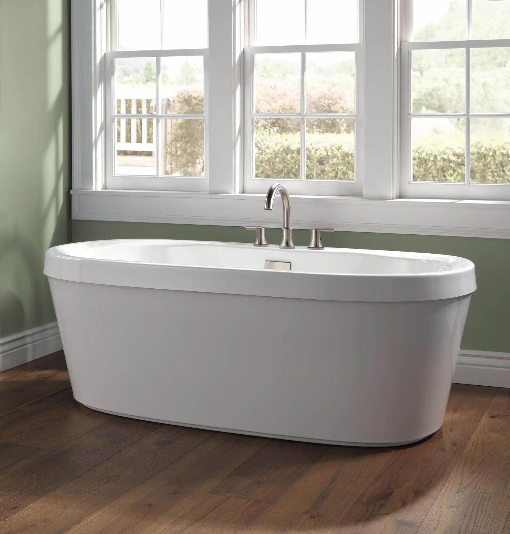 68" x 36" Freestanding Tub with Integrated Waste and  Overflow
