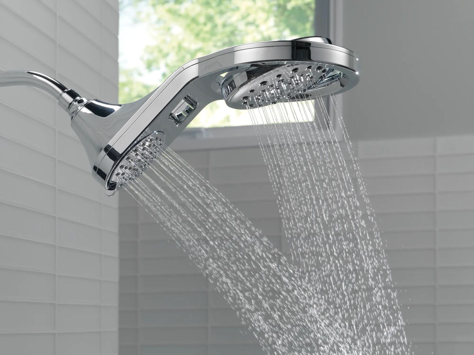 HydroRain&reg; 5-Setting Two-in-One Shower Head