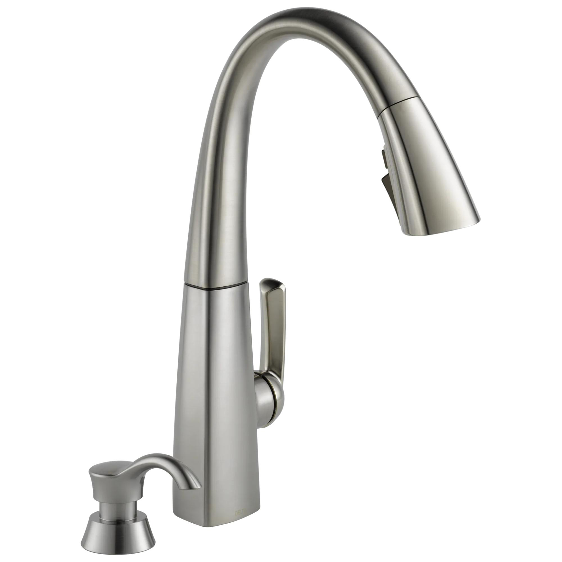 Single Handle Pull-Down Kitchen Faucet with Soap Dispenser and ShieldSpray&reg; Technology