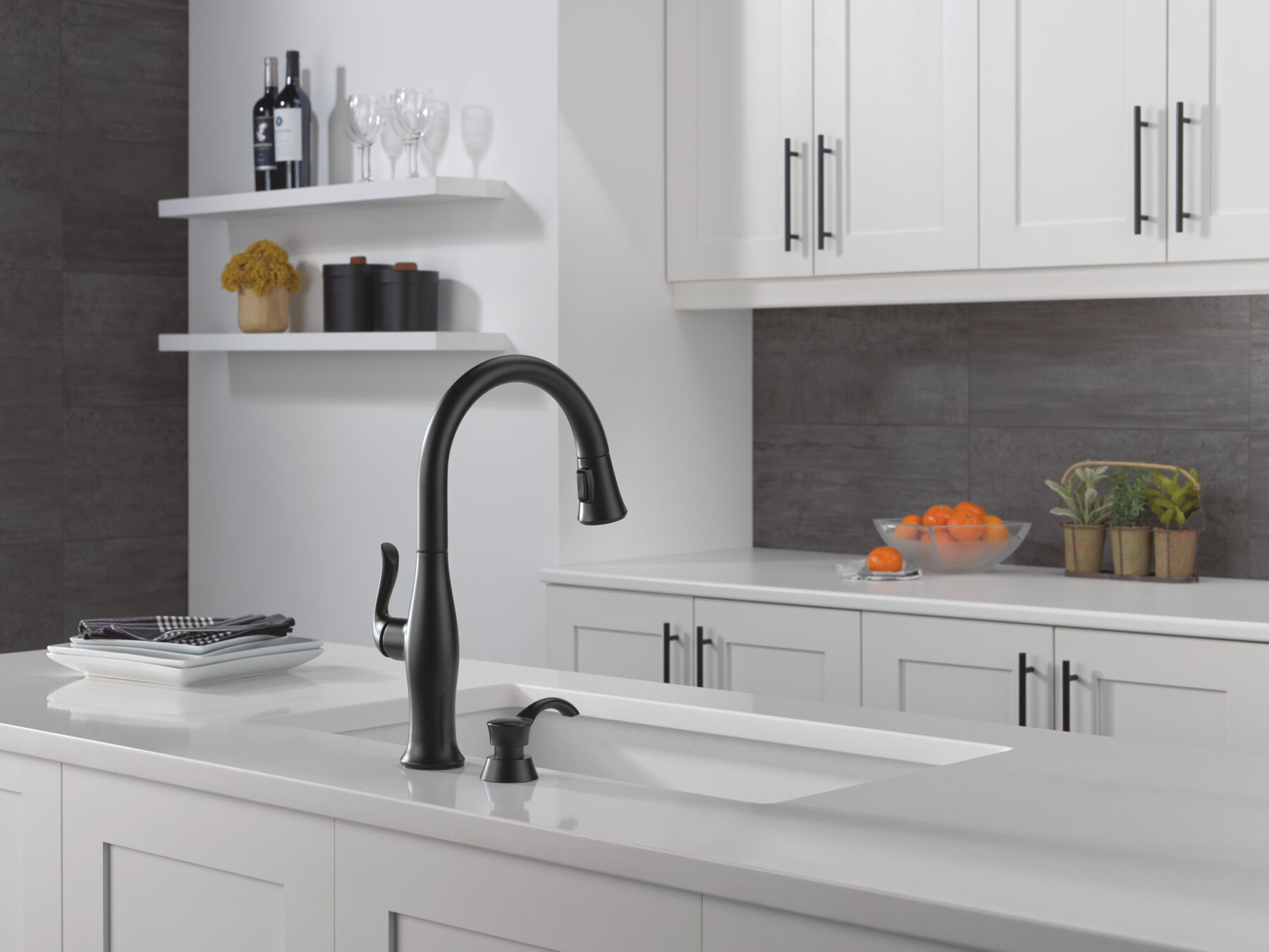 Pull-Down Kitchen 1 Handle with Soap Dispenser Bundle