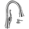 Single Handle Pull-Down Kitchen Faucet with Soap Dispenser